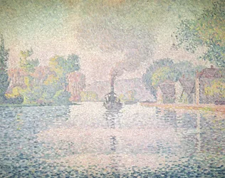 Die Seine bei Sannois, der Schlepper l